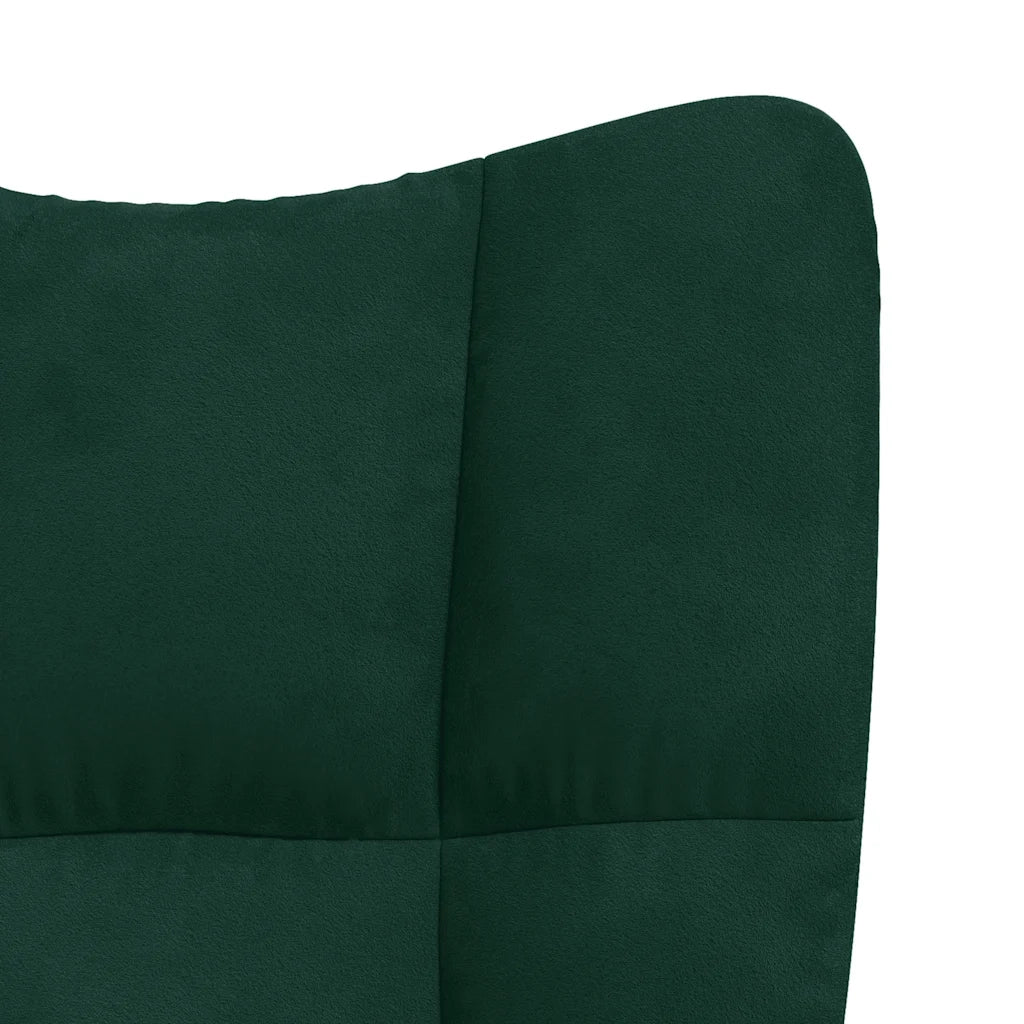 Poltrona Relax Verde Scuro in Velluto 328119