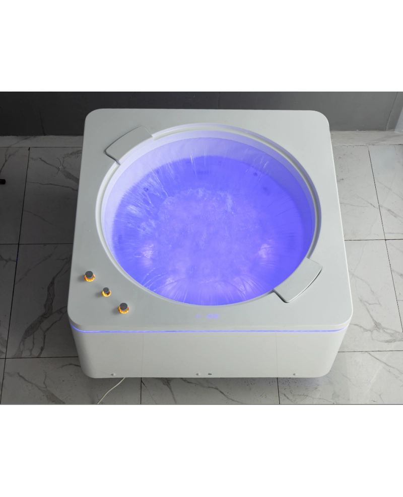 Vasca Idromassaggio Qudrata, Riscaldatore, Led , Cascata 145x145cm Nigrar