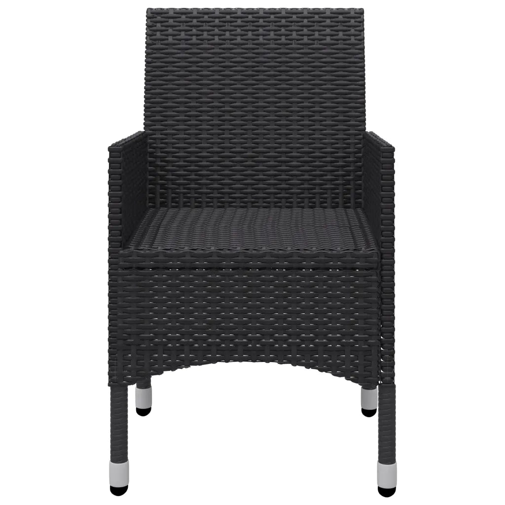Set Mobili da Pranzo per Giardino 3 pz Nero 3067667