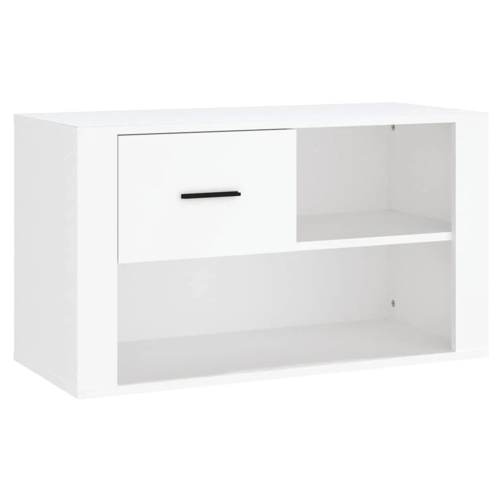 Scarpiera mobile contenitore per scarpe mobile per ingresso/corridoio/soggiorno 80 x 35 x 45 cm legno ingegnerizzato bianco 02_0021508