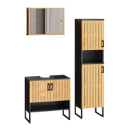 Vicco Set di mobili da bagno Bambù 3 parti