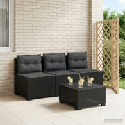Divano da giardino 3 posti con cuscini in look rattan PP 8011977