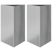 2 pz Fioriere | Cassetta per fiori | Vaso Triangolari 50x43x75 cm in Acciaio Zincato
