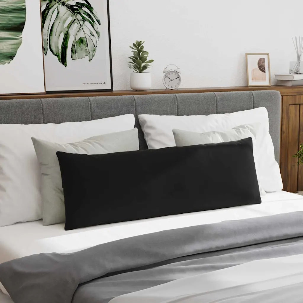 Cuscini da Divano 2 pz | Cuscini per sedie Nero 120 x 40 cm Tessuto in Cords