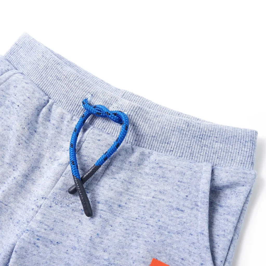 Pantaloncini per Bambini con Coulisse Blu MÃ©lange 128