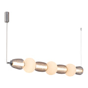 Lampada a sospensione Caro cromata vetro LED 42W Milagro