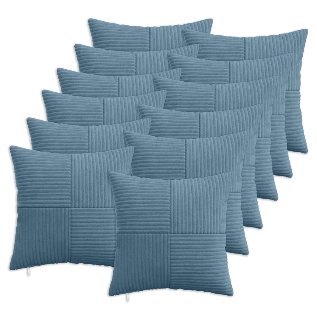 Federa 12 pcs ALMELO Blu 40 x 40 cm corduroy 914190