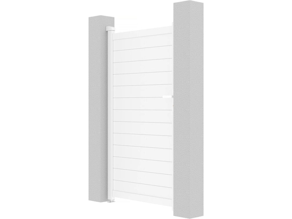 Cancello in alluminio "Eric" - 101,2 x 180,9 cm - Bianco
