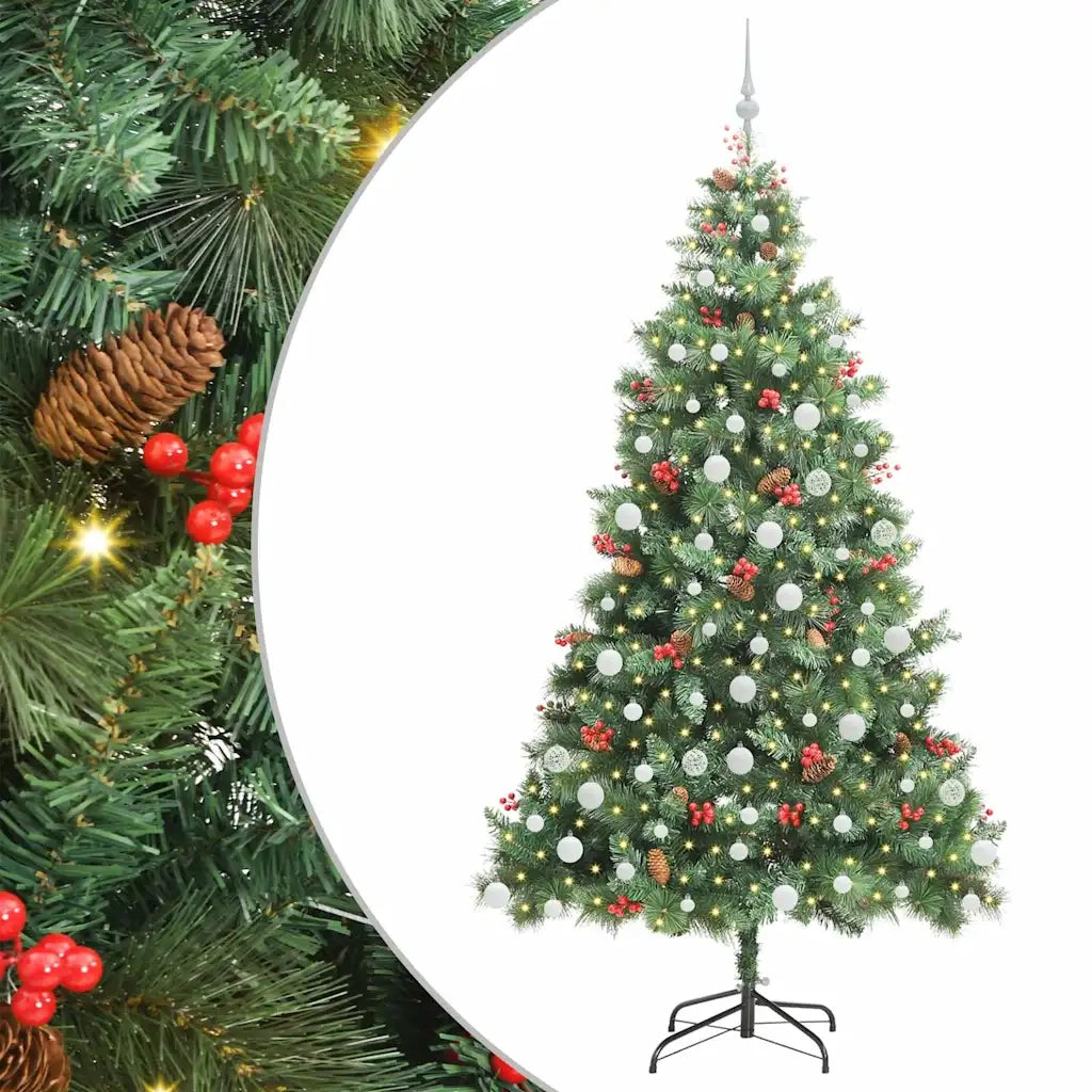 Albero di Natale artificiale Verde 210 cm PVC e Metallo 3395146