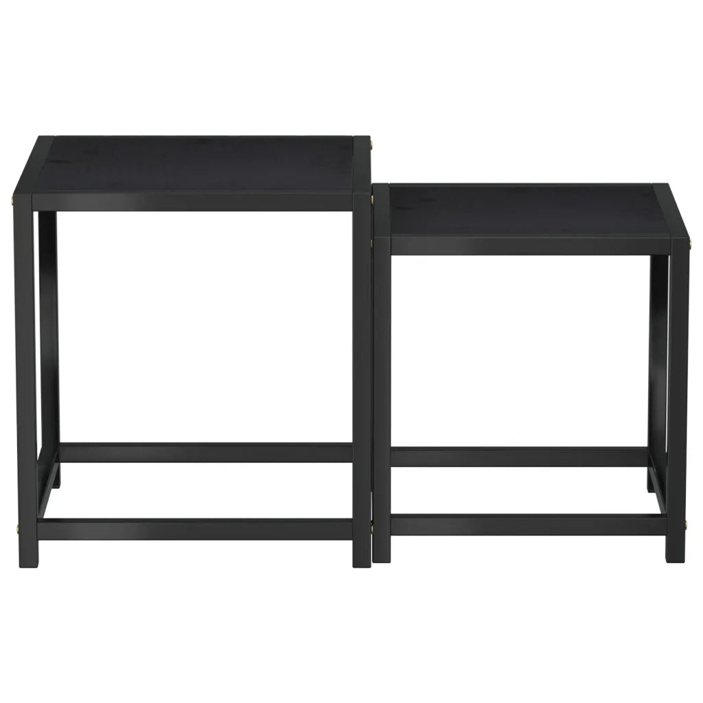 Tavolini 2 pz in MDF Neri 331658