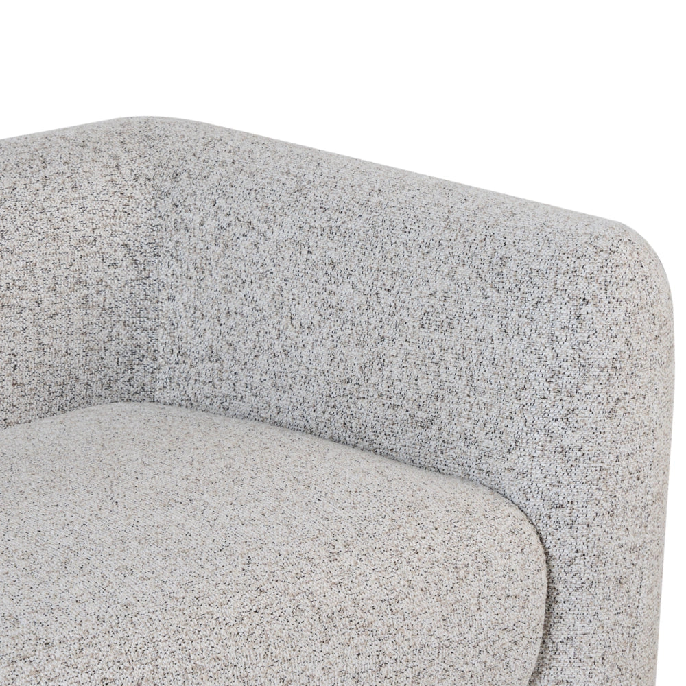Divano a 3 posti Tessuto beige Morbido Nubby con cuscini extra Stile retrò glam art decor