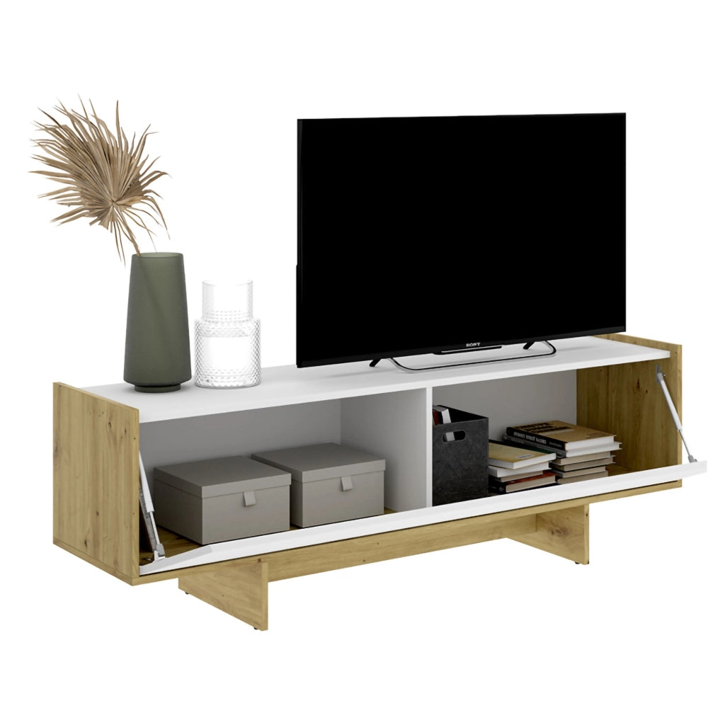 Ardmore, Mobile Porta tv 3 Ripiani, 30x150x50h cm Bianco