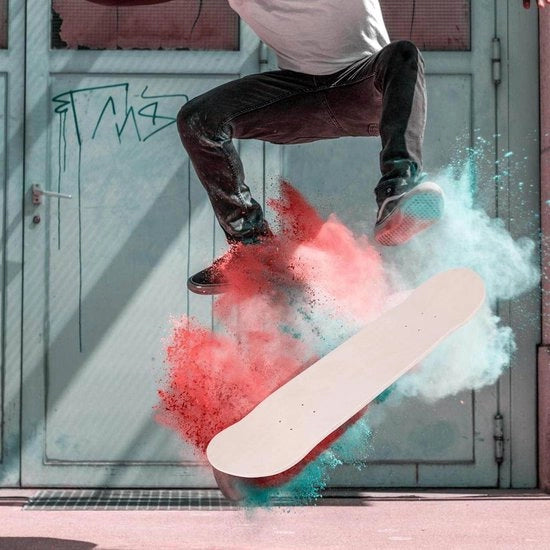 8 strati tavolo a forma di conca doppia di abete skateboard - tavolo skateboard naturale - tavolo skateboard
