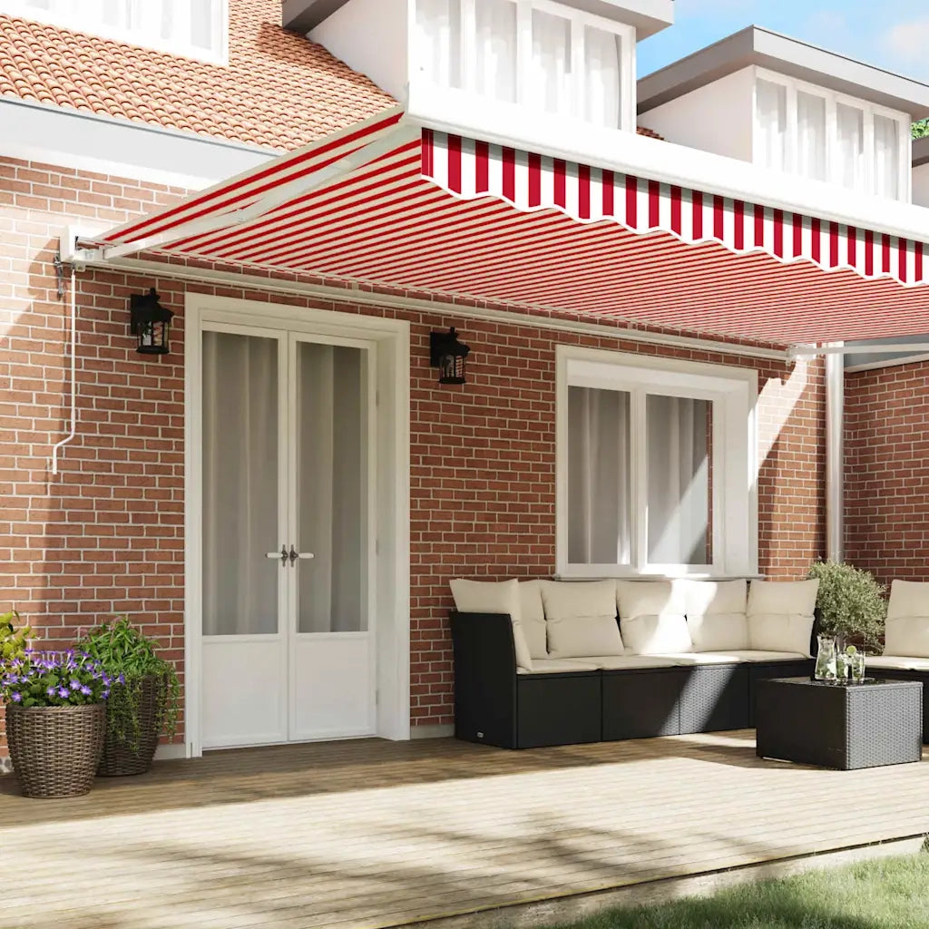 Tenda da Sole Rosso e Bianco 500 × 300 cm 3331274