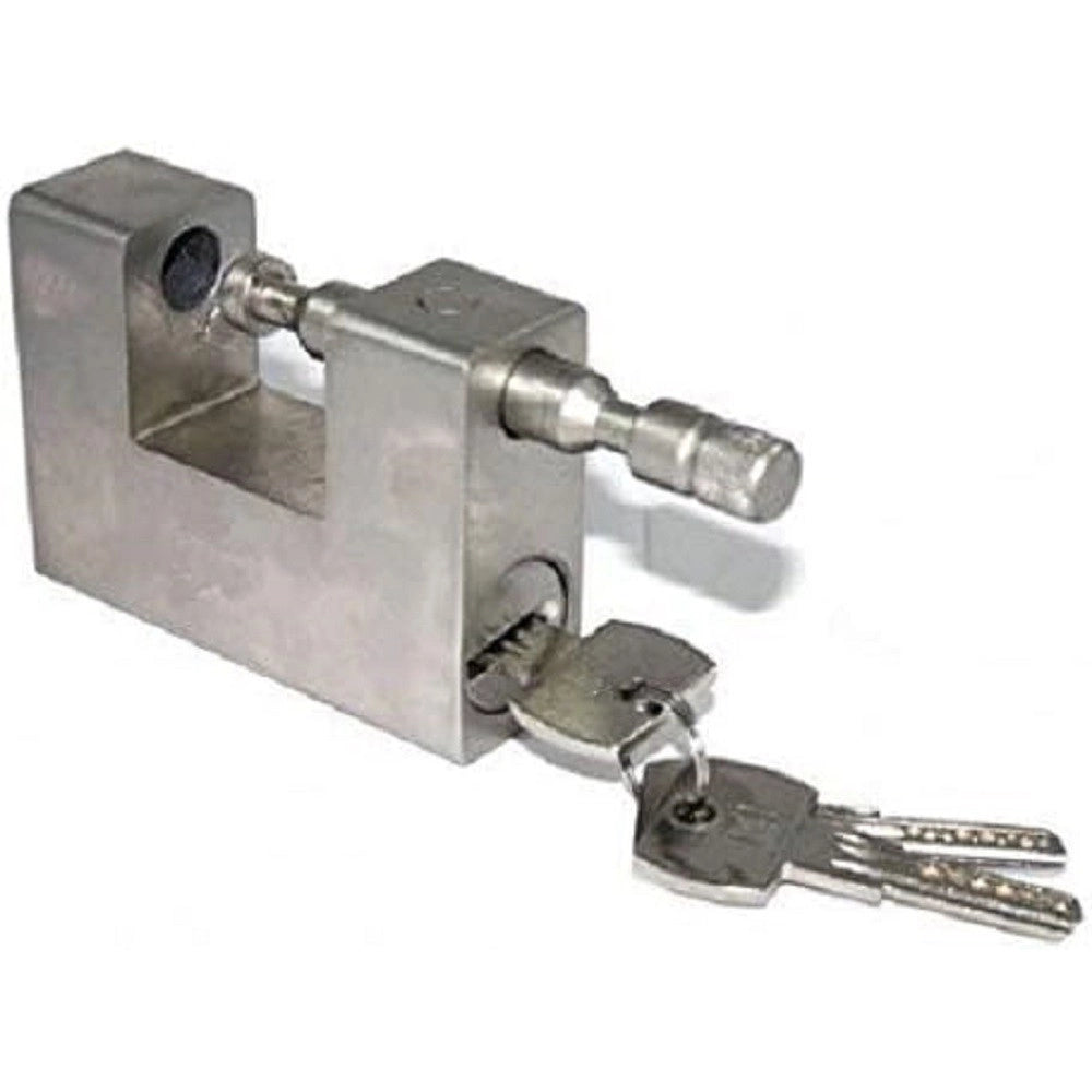 Trade Shop - Lucchetto Di Sicurezza Resistente Antiscasso Blindato In Acciaio -