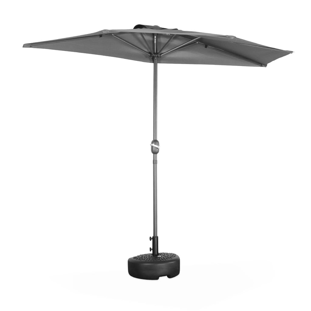 Mezzo ombrellone rotondo, ø2,5m, grigio