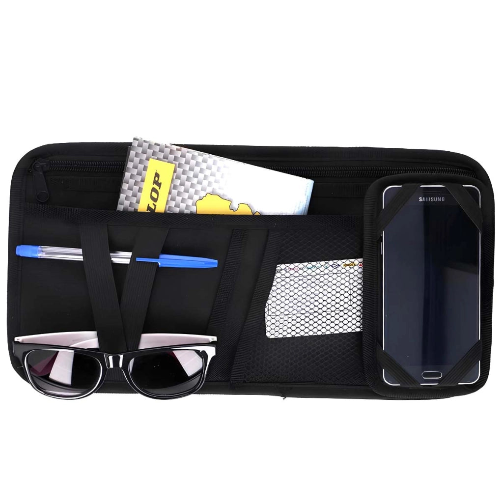 Organizer da viaggio per parasole auto a 6 scomparti Nero Dunlop
