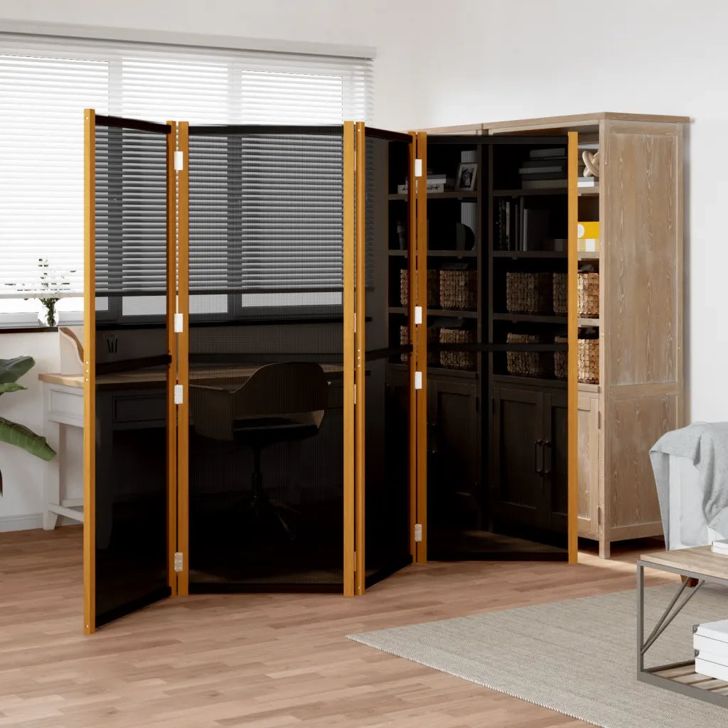 Divisorio Ambienti | Divider per stanze | Paravento a 4 Pannelli Nero 280x180 cm