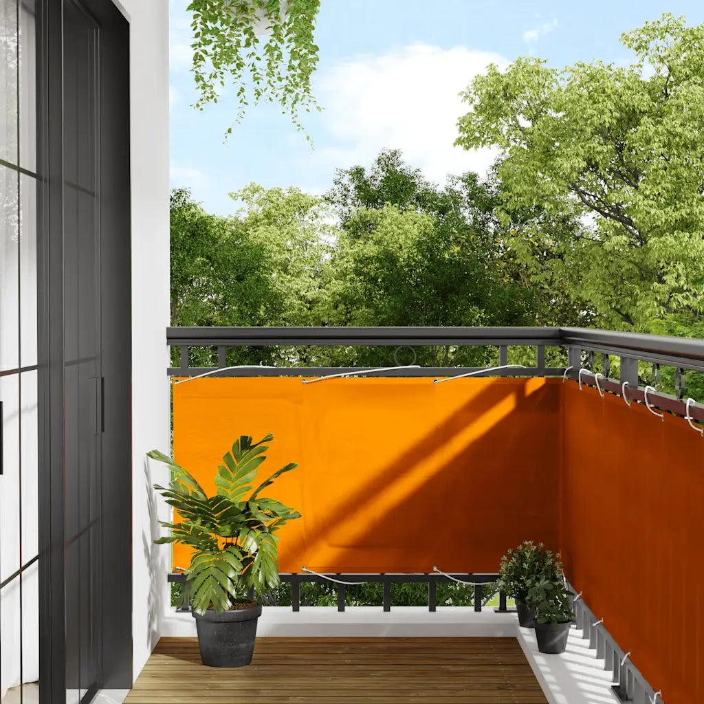 Paravento da Balcone Arancione 75x1000cm 100% Poliestere Oxford 42002140