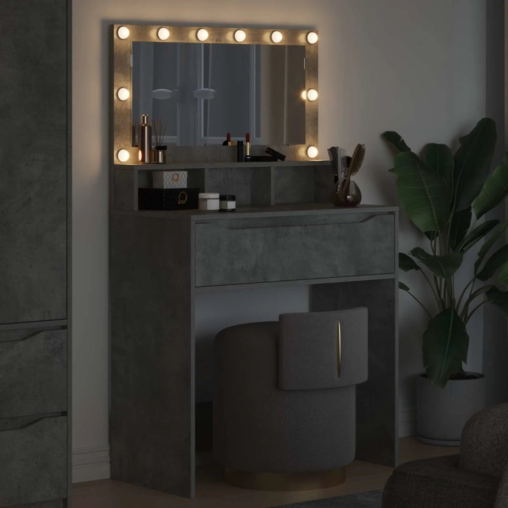 Tavoli da Trucco per Camera da Letto Grigio cemento 888970