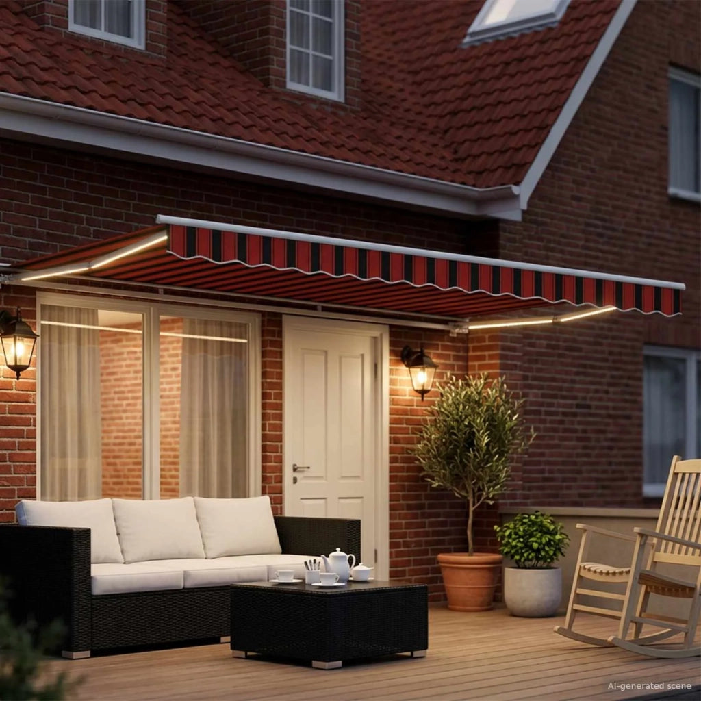 Cornice per Tenda Manuale con LED 4,5 × 3,5 m 3420671