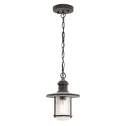 Lampada sospensione esterna retro zinco E27 60W Riverwood