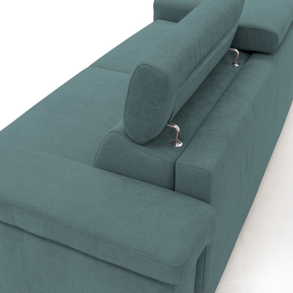Giunone Divano letto mat. H18 200 cm (mat. 120x197 cm) petrolio