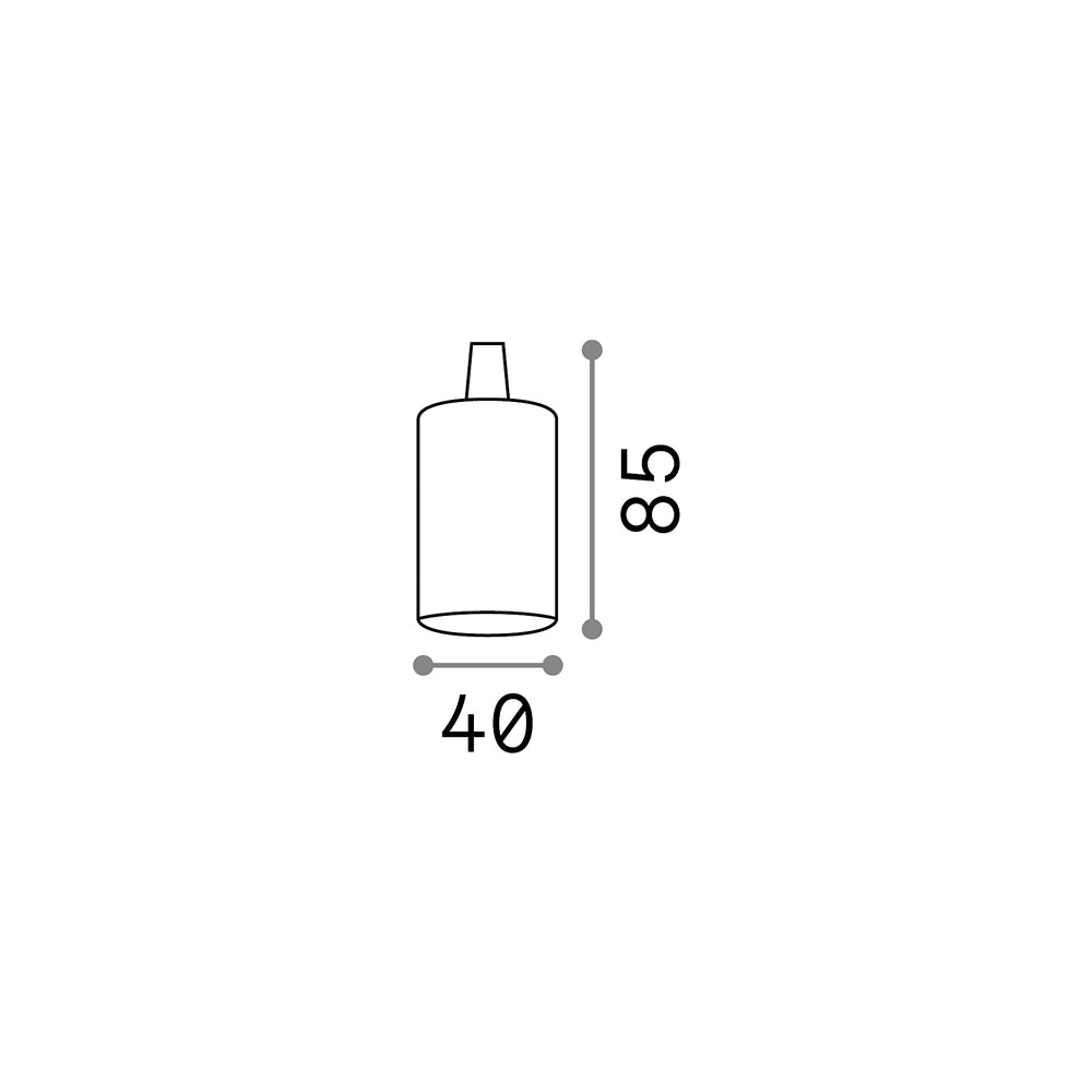 Portalampada Alluminio Cromo 1 Luce E27 Liscio