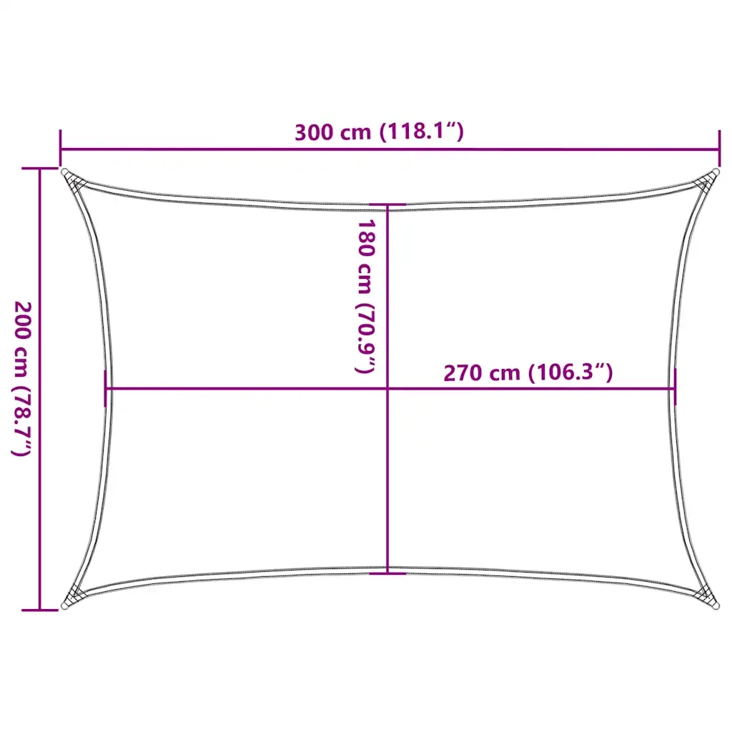Vela Parasole 160 g/m² Rossa 2x3 m in HDPE 311612