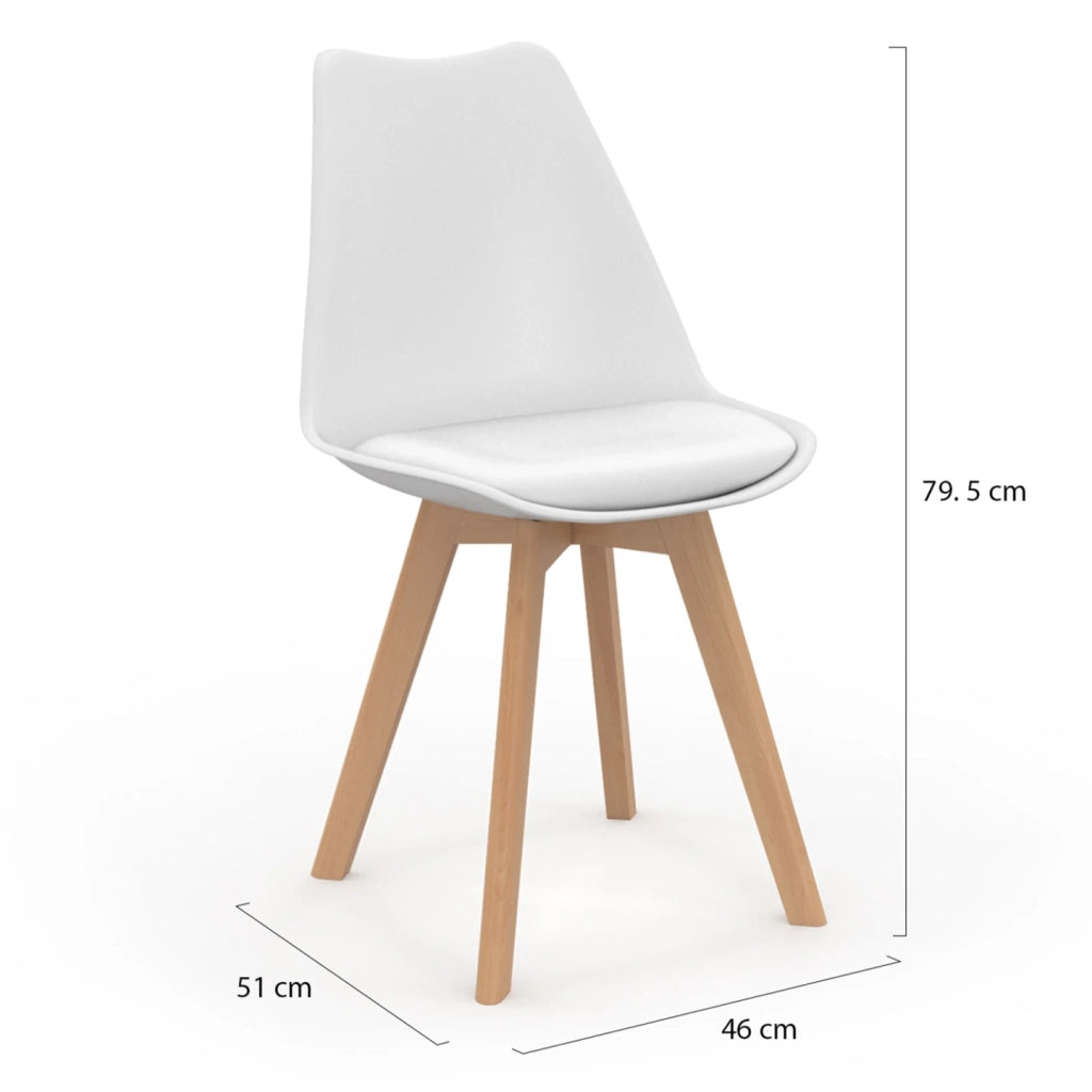 IDMarket - Set di 6 sedie SARA mix cromatico: bianca, grigio chiaro, 2 blu anatra, 2 grigio scuro