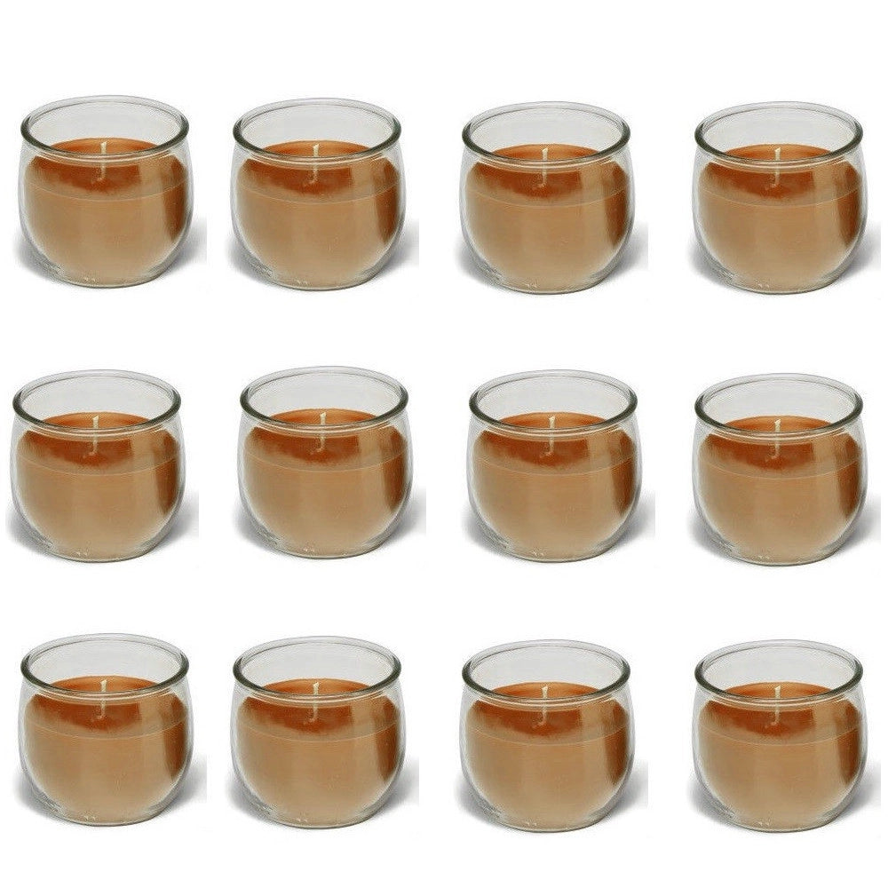 Trade Shop - Set 12 Pezzi Bicchiere Candela Profumata Bacche Di Cannella Relax Casa -