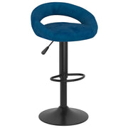 Sgabelli da Bar 2 pz Blu in Velluto 333273