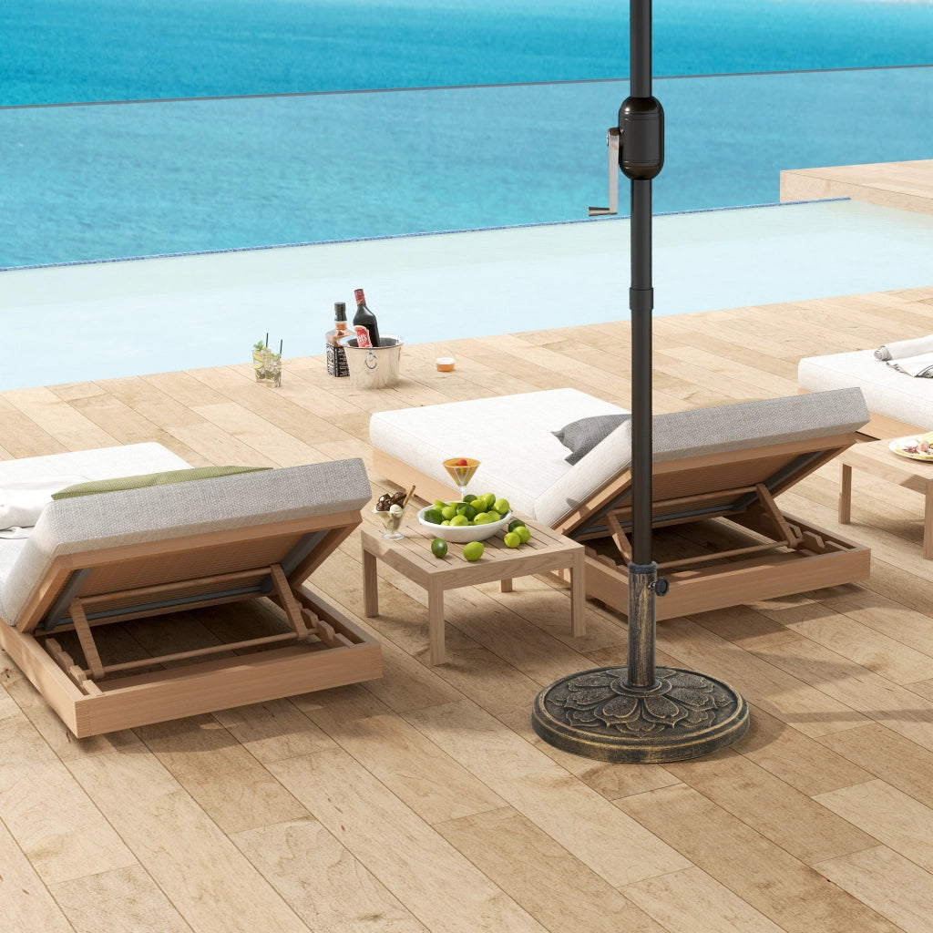 Base per ombrellone da giardino ¨C Minimal ¨C bronzo ?46x33 cm 12 kg