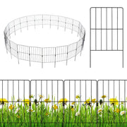 25 Pannelli per recinzione da giardino pieghevole, Recinzione per aiuole in metallo antiruggine