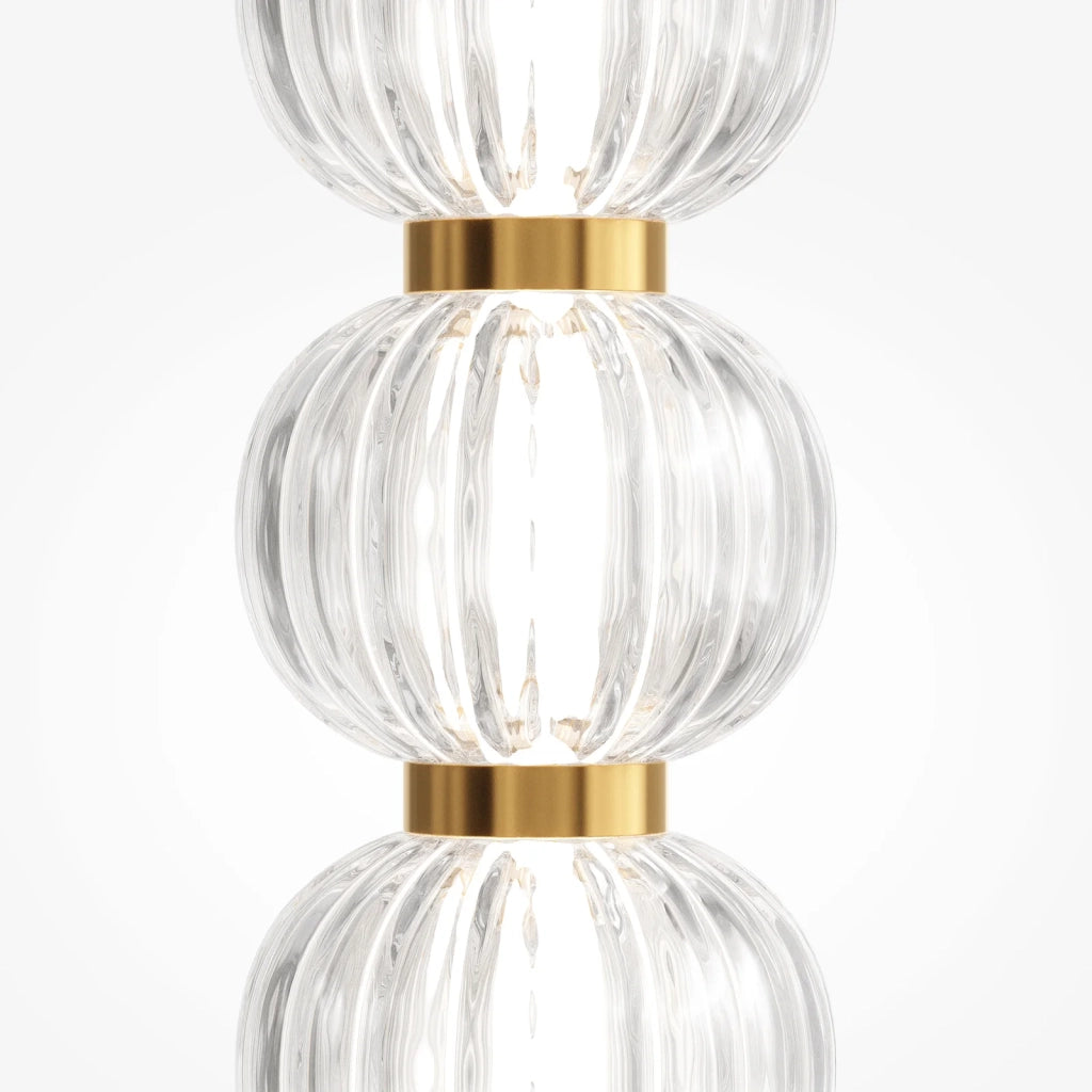 Maytoni Lampada da terra moderna Amulet 1 luce LED integrato cromo metallo vetro