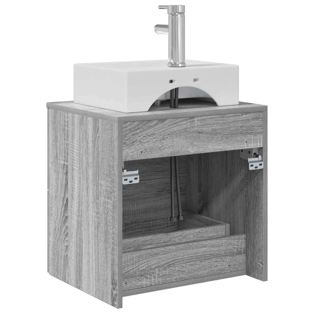 Mobile Lavabo da Parete Sonoma grigio 49,5 x 41 x 62,5 cm 890283
