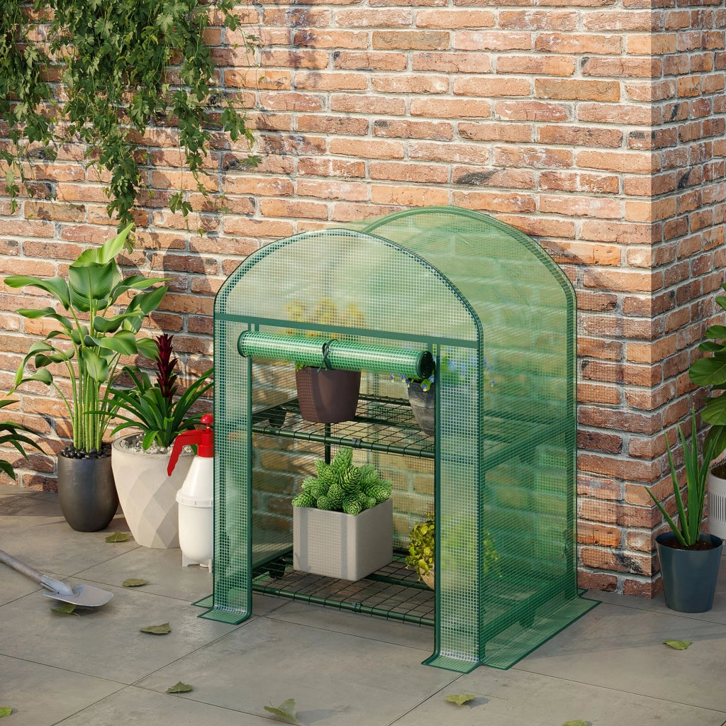 Serra da Giardino con Ripiani ¨C Minimal ¨C Verde, Metallo, 69x49x92cm