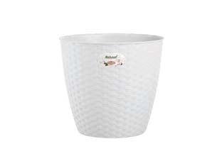 VASO NATURAL BIANCO Ø CM. 19- - cm. 19x17.5h. - lt.3 - 4 pezzi STEFANPLAST