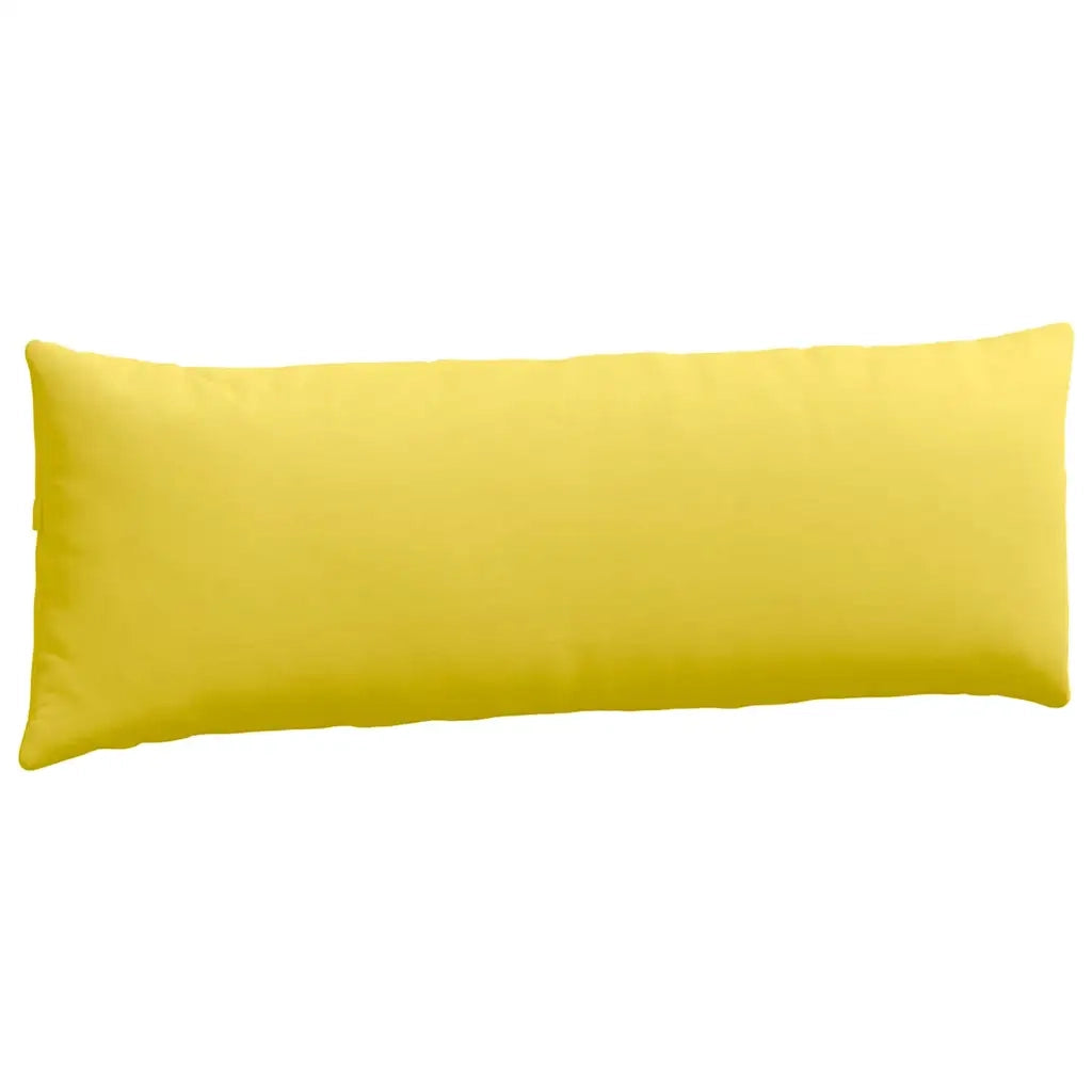 Cuscini da Divano 2 pz-Set di 2 Cuscini per Sofa Giallo Chiaro 120 x 40 cm Tessuto