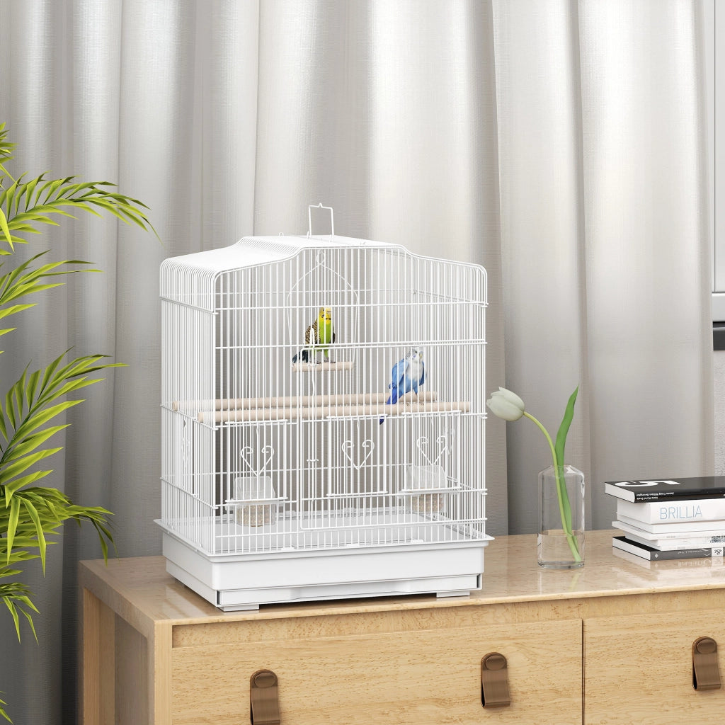 Gabbia per Uccelli ¨C zephmum ¨C Bianco 46.5x36x59 cm
