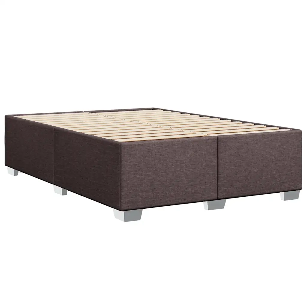 Giroletto a Molle con Materasso Marrone Scuro 140x190cm Tessuto 3285879