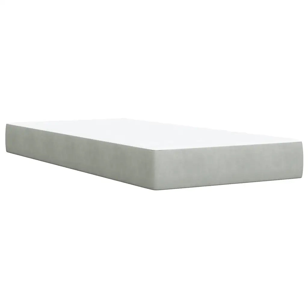Giroletto a Molle con Materasso Grigio Chiaro 100x200cm Velluto 3287668