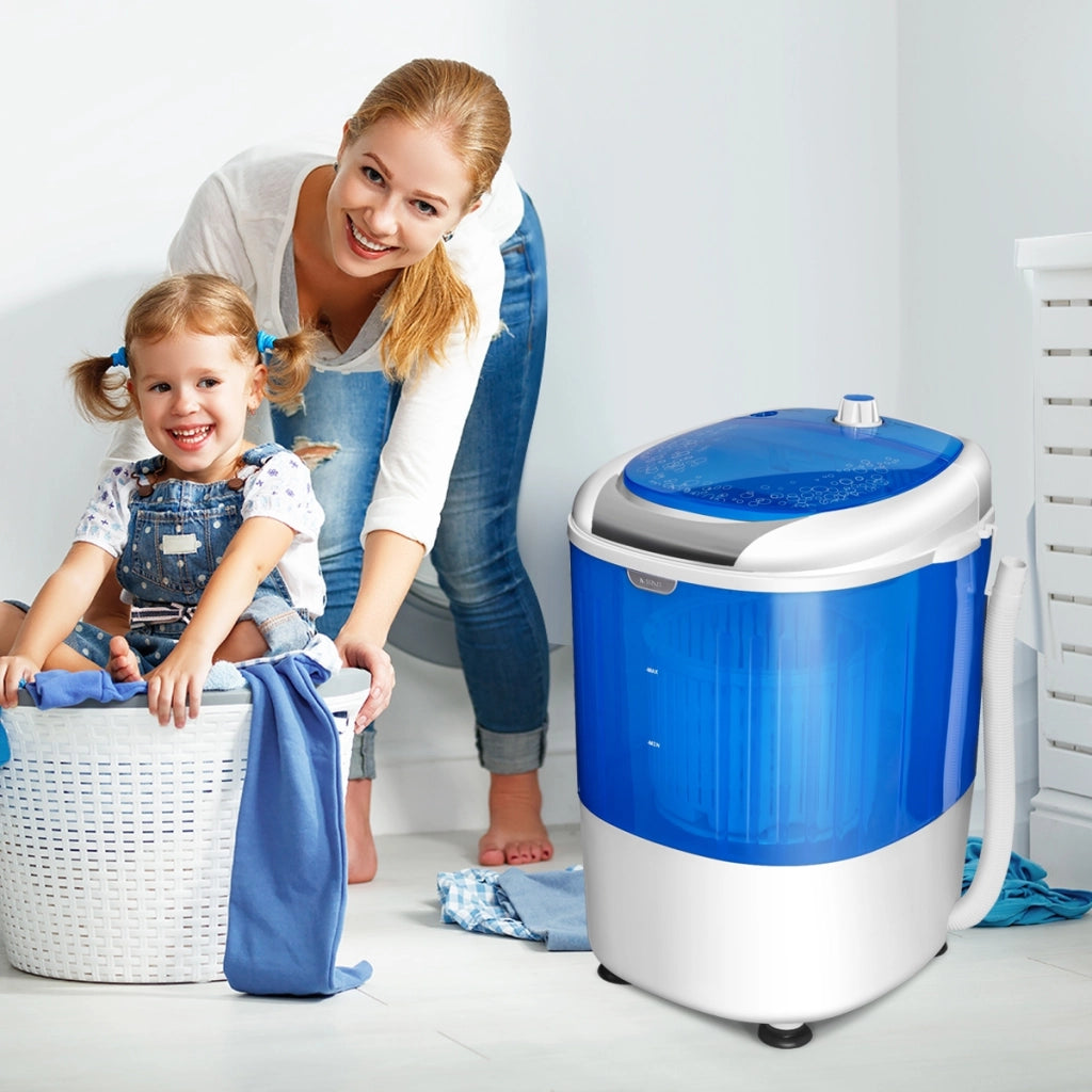 Mini lavatrice con centrifuga, Lavatrice compatta durevole e a risparmio energetico, Blu-Dispositivi lavanderia