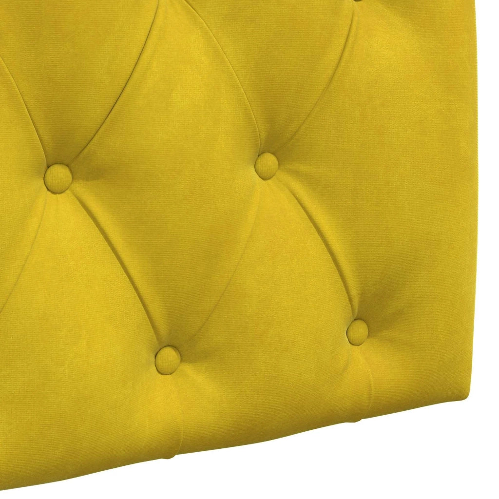 Testiera | Testata sospesa Con luce LED Giallo Velluto