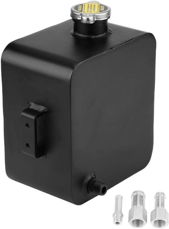 Contenitore per liquidi refrigeranti 2,5 Litri - Alluminio - Reservorio con sovrappioggia - Contenitore espandibile - Reservorio acqua con bocchetta - Peso ridotto - Reservorio liquidi refrigeranti