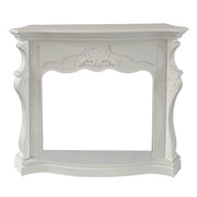 Cornice per Camino 123x39x100 cm Parigi Rivestimento in Legno Bianco