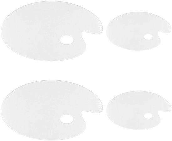 Palette di verniciatura antiscivolo a 4 compartimenti - miscelatore di vernice acrilica - ciotola per mescolare - trasparente - ideale per pittori - palette per pittori
