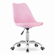 Sedia da ufficio rotante Alba in rosa pastello