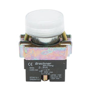 Pulsante indicatore LED bianco 220V LAY5 Breckner Germany
