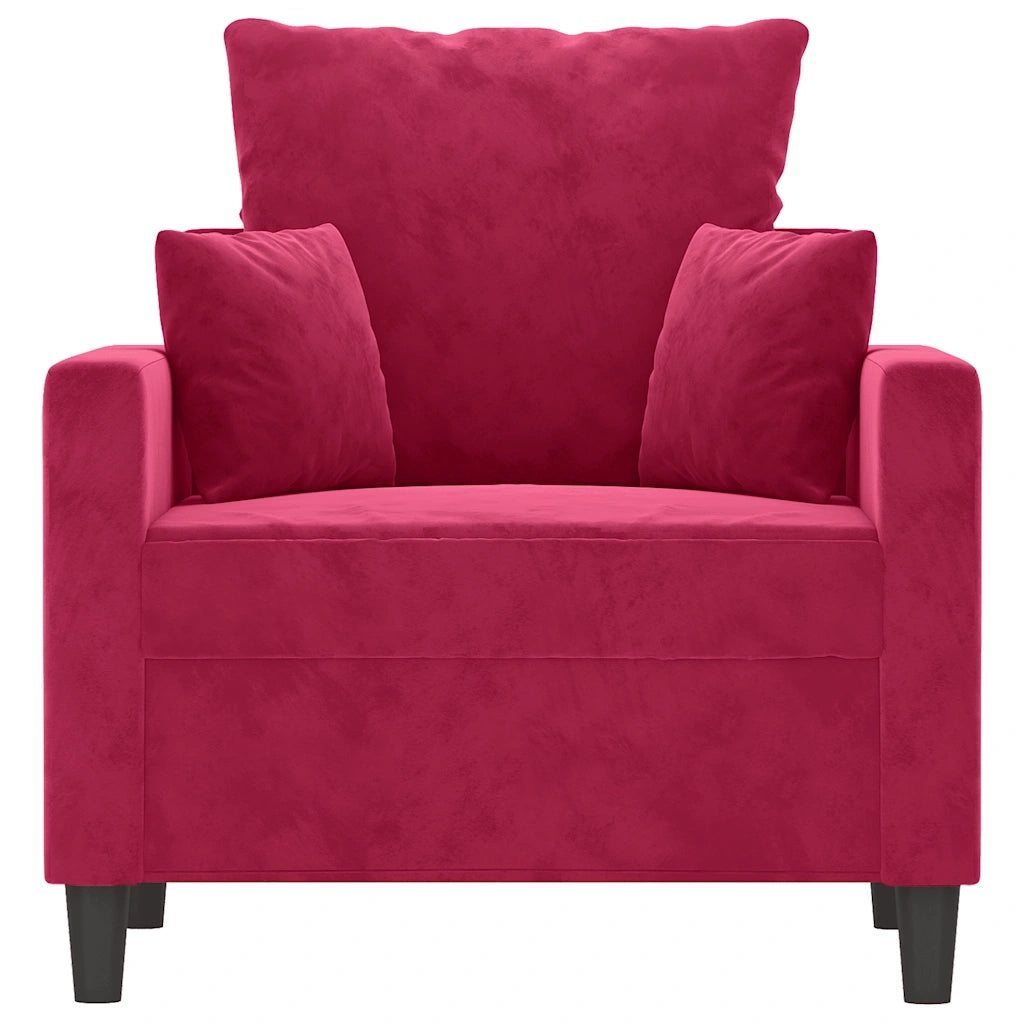 Poltrona | Sedia Relax Rosso Vino 60 cm Velluto